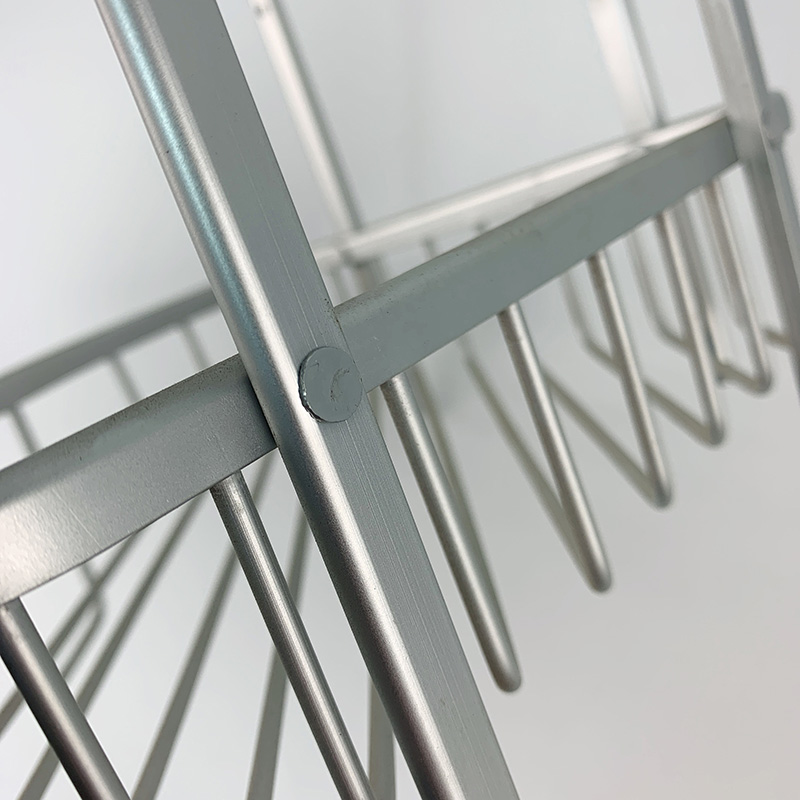 Zhaosheng - Almacenamiento de baño Cesta de esquina de 2 niveles Cesta de ducha de aluminio Cesta de ducha de esquina