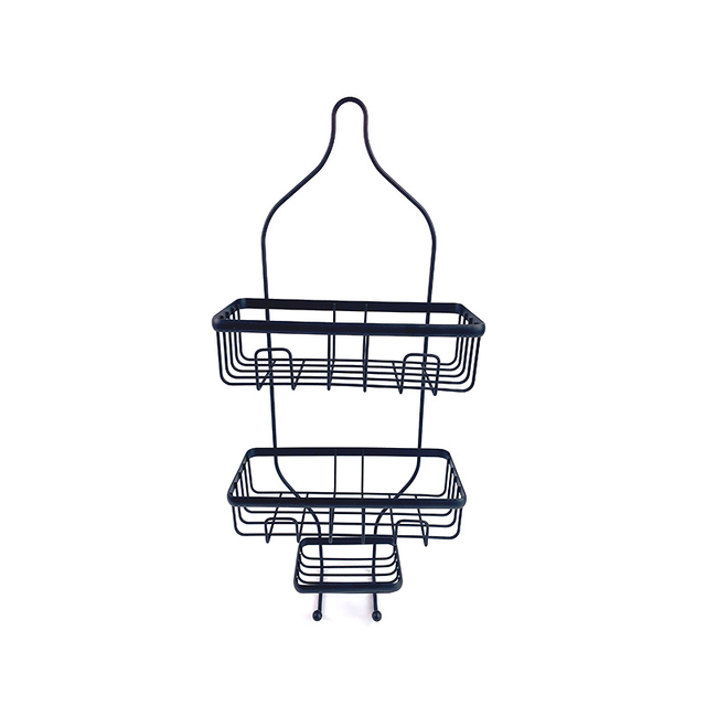 Zhaosheng- Estante de baño de Metal con Caja Fuerte para el Espacio, Estante de baño de Lujo, Estante de Esquina para baño, Estante de Esquina Negro