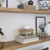 Zhaosheng Hardware - Cesta de almacenamiento para decoración del hogar, cesta de alambre dorado, organizador de cocina, cesta de metal para almacenamiento de gabinete