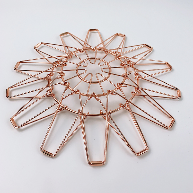Zhaosheng Hardware - Cesta de alambre plegable para decoración de encimera de cocina, soporte plegable para cesta de frutas de metal