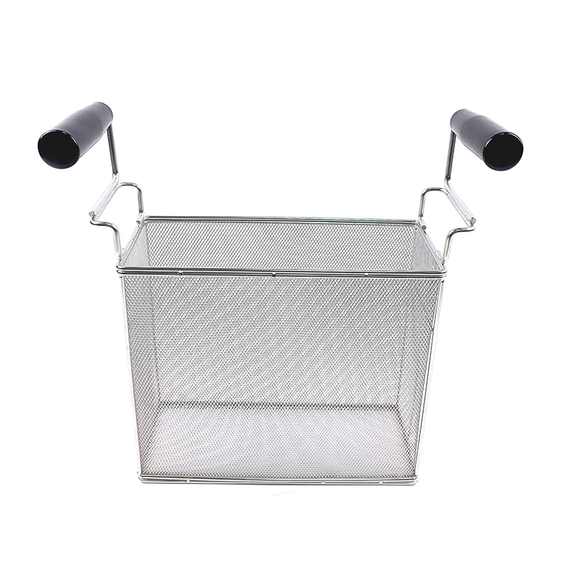 Zhaosheng Hardware - Cesta de inserción de pasta de acero inoxidable con doble asa, cesta rectangular para cocina de pasta eléctrica comercial