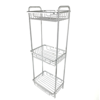 Zhaosheng- Carrito de baño de pie con estante de almacenamiento para baño de primera calidad directo de fábrica con 3 cestas grandes