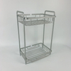 Zhaosheng - Estante de pie para jabón y champú para toallas de baño de 2 niveles, estante para carrito de ducha de aluminio