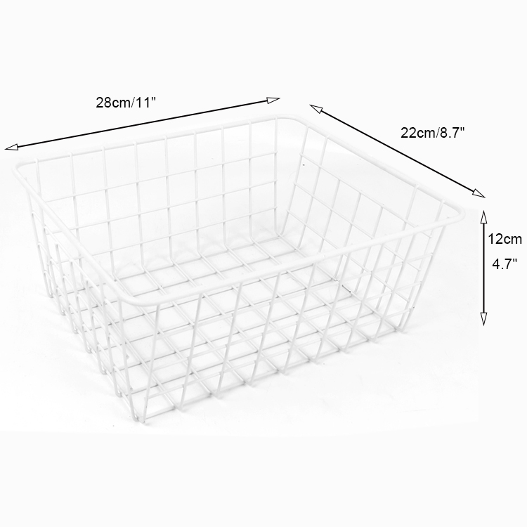 Zhaosheng Hardware - Cesta de almacenamiento de hierro con asa para despensa y baño