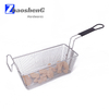 Cesta para freír de 9 galones, cesta para freidora de patatas fritas de acero inoxidable con mango plegable
