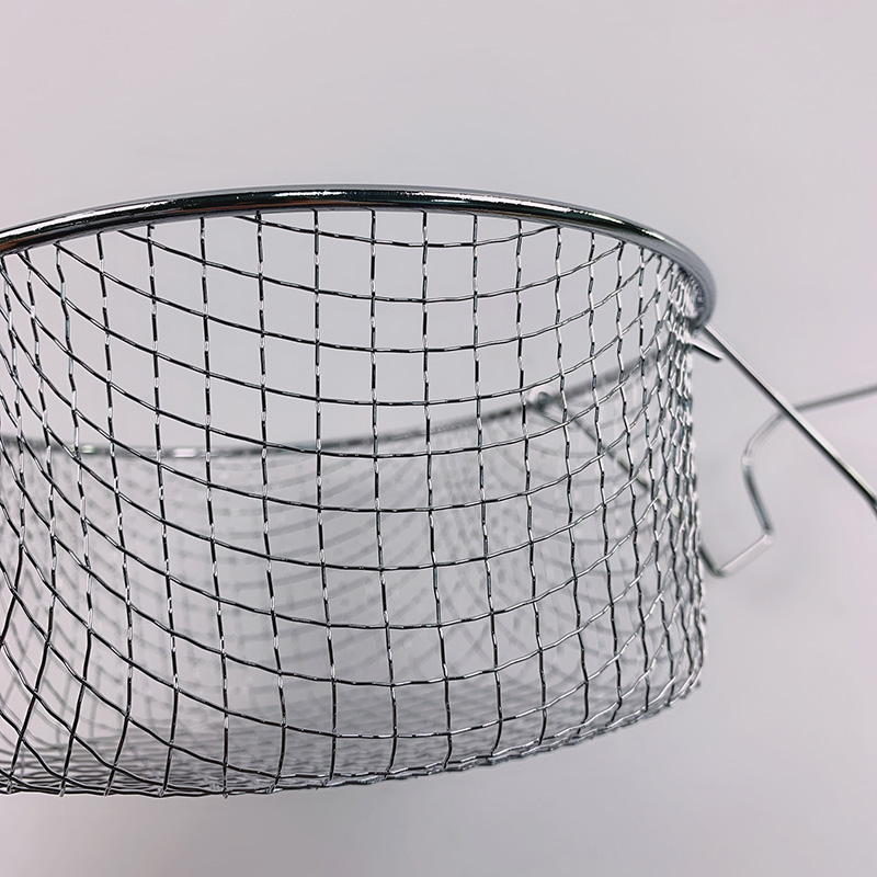 Zhaosheng Hardware - Cesta redonda para freír con mango plegable