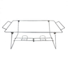 Zhaosheng Hardware - Estante para platos de frotamiento de alambre de tamaño completo, estante de alambre desechable cromado para buffet, soporte plegable para frotar