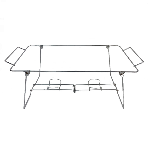 Zhaosheng Hardware - Estante para platos de frotamiento de alambre de tamaño completo, estante de alambre desechable cromado para buffet, soporte plegable para frotar