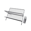 Zhaosheng Hardware - Rejilla para secar platos de 2 niveles, soporte para platos, escurridor de platos plegable de alambre de metal