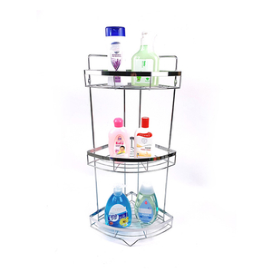 Zhaosheng - Estante de baño Carrito de ducha de esquina de pie de 3 niveles
