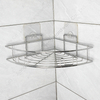 Zhaosheng - Organizador de baño, estante de almacenamiento, sin perforación, estante de ducha, adhesivo, montaje en pared, estante de pared de esquina