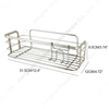 Zhaosheng - Estante de Ducha Adhesivo de Acero Inoxidable, Organizador, Estante de baño de Metal montado en la Pared sin Perforaciones