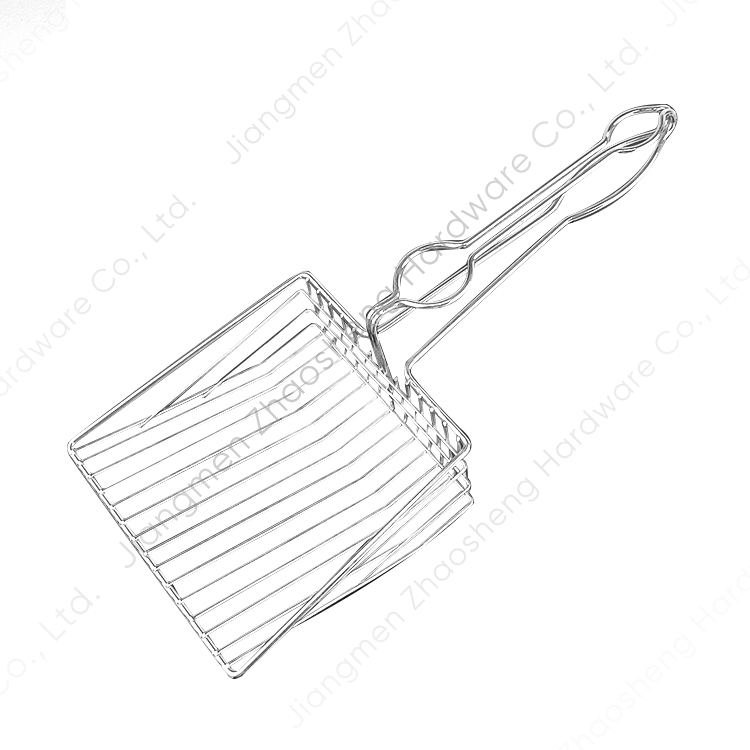Zhaosheng Hardware - Herramienta de limpieza para excrementos, caja de arena grande de metal para excrementos, pala, recogedor de arena para gatos