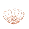 Zhaosheng Hardware - Cesta de alambre para frutas, cesta de almacenamiento y decoración para el hogar, chapada en cobre