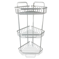 Zhaosheng - Estante de baño de Aluminio, Organizador de Inodoro, Carrito de Ducha, Estante de Almacenamiento de Esquina montado en la Pared