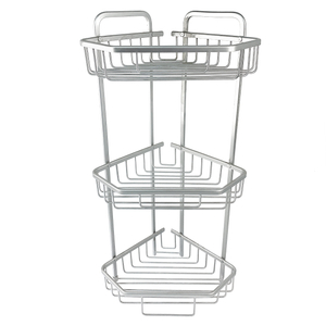 Zhaosheng - Estante de baño de Aluminio, Organizador de Inodoro, Carrito de Ducha, Estante de Almacenamiento de Esquina montado en la Pared
