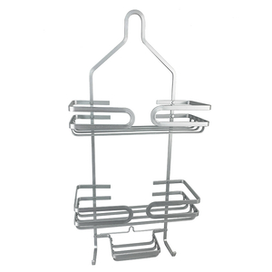 Zhaosheng - Estante de baño colgante para ducha de aluminio con soporte para champú sobre el cabezal de ducha