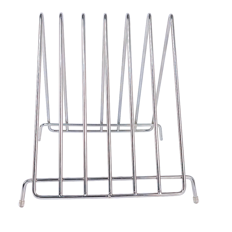Zhaosheng Hardware - Soporte para bandeja para hornear, estante de almacenamiento para tabla de cortar de acero inoxidable con 6 ranuras