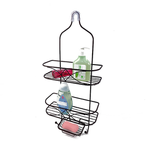 Zhaosheng - Cesta colgante para carrito de ducha, estante de almacenamiento de metal, estante para baño sobre el cabezal de ducha