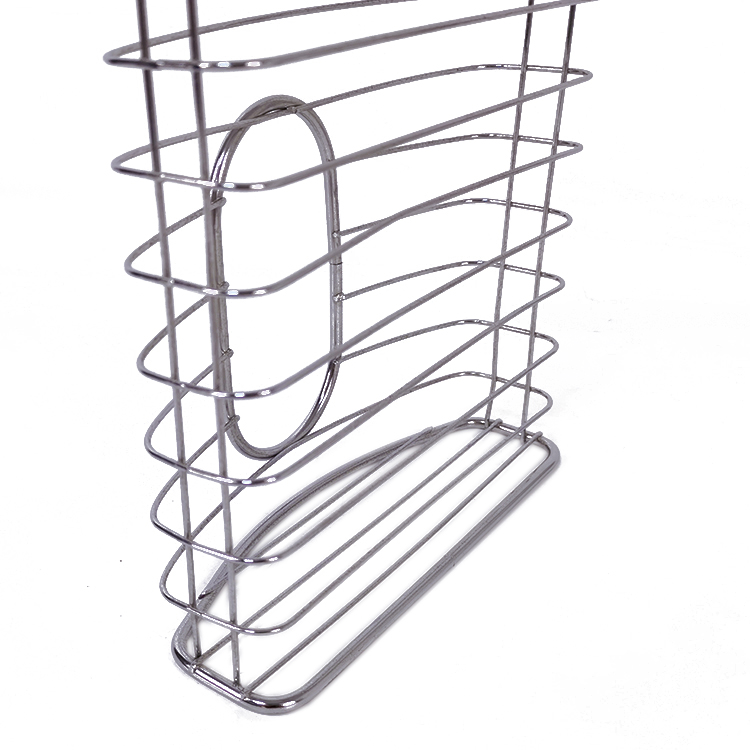 Zhaosheng Hardware - Sobre el gabinete Bolsa de comestibles Soporte de almacenamiento Bolsas de basura Ahorro Alambre de metal Organizador de bolsas de plástico