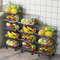 Zhaosheng Hardware - Contenedores apilables para almacenamiento de cebollas y patatas Cesta para frutas y verduras con ruedas Carro con ruedas de metal