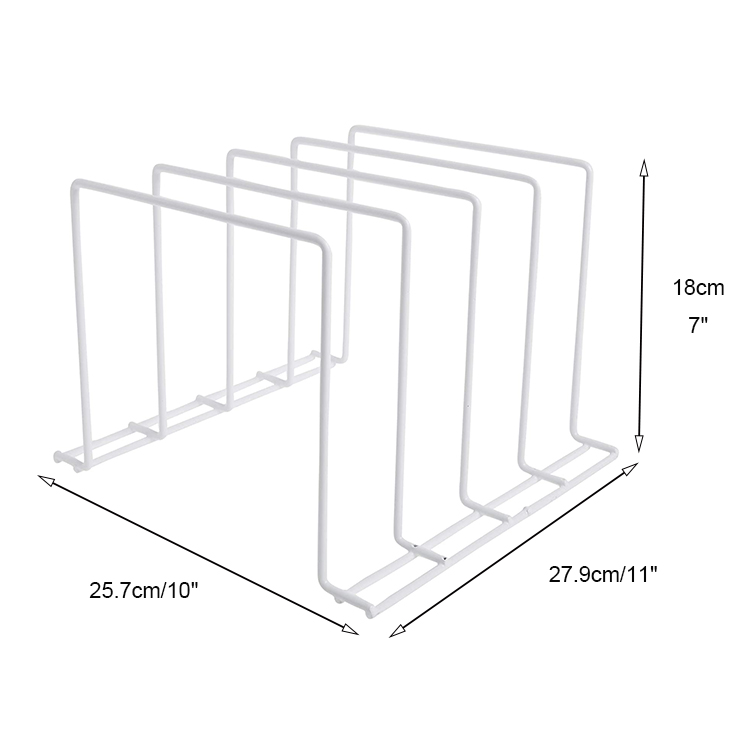 Zhaosheng Hardware - Organizador de utensilios de cocina de mesa con soporte para tabla de cortar y tapa de sartenes