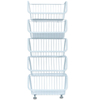Zhaosheng Hardware - Cesta de almacenamiento de metal de 4 niveles para frutas y verduras