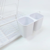 Zhaosheng Hardware - Rejilla para secar platos desmontable blanca de 2 niveles