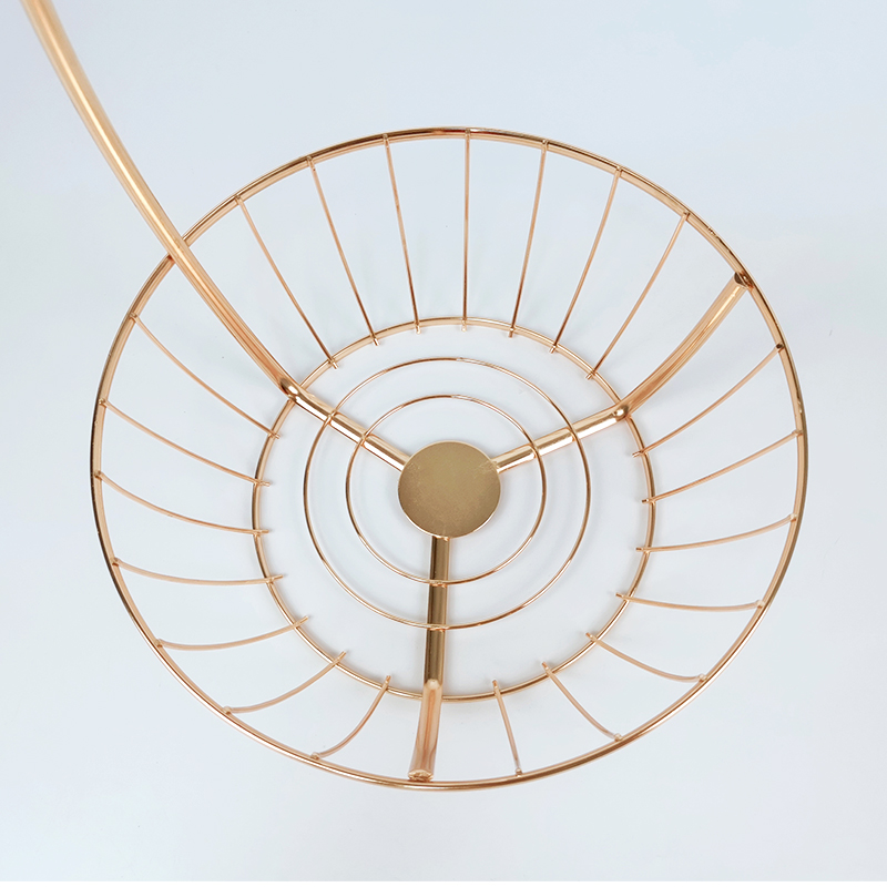 Zhaosheng Hardware - Organizador decorativo de frutas de alambre dorado, estante de hierro, cesta de frutas de metal con soporte para plátanos