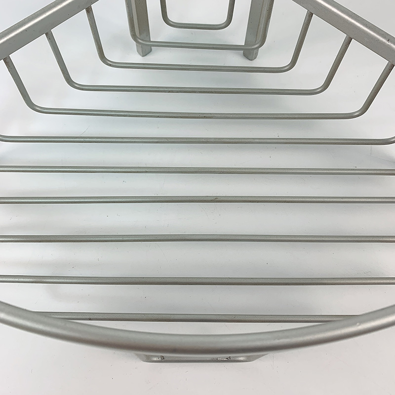 Zhaosheng - Almacenamiento de baño Cesta de esquina de 2 niveles Cesta de ducha de aluminio Cesta de ducha de esquina