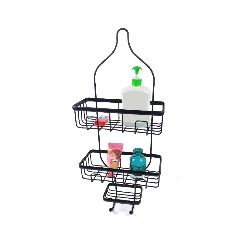 Zhaosheng- Estante de baño de Metal con Caja Fuerte para el Espacio, Estante de baño de Lujo, Estante de Esquina para baño, Estante de Esquina Negro