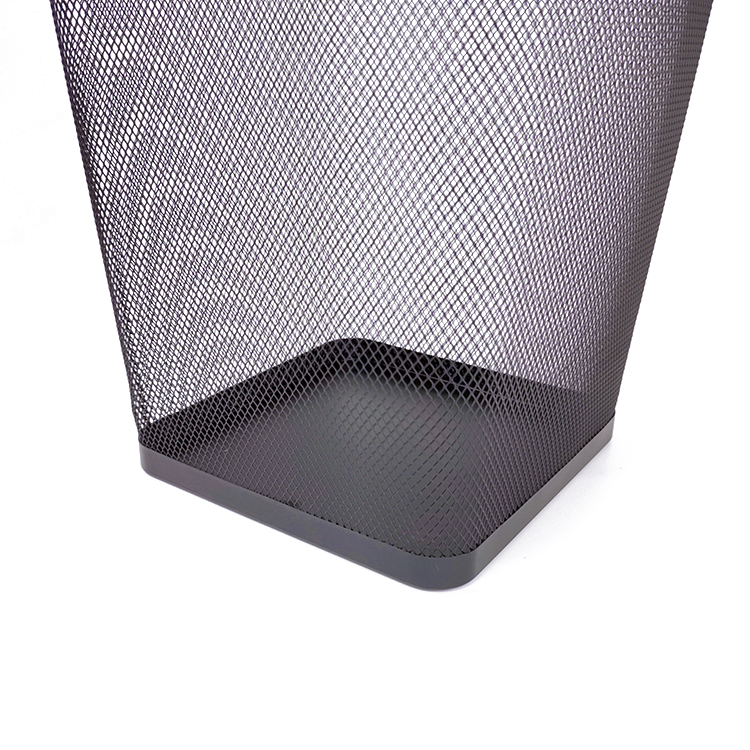 Papelera metálica de malla