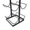 Zhaosheng Hardware - Estante de almacenamiento de botellas de vino de alambre de mesa, estante negro para platos de vino