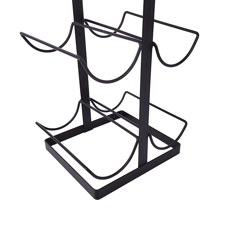 Zhaosheng Hardware - Estante de almacenamiento de botellas de vino de alambre de mesa, estante negro para platos de vino