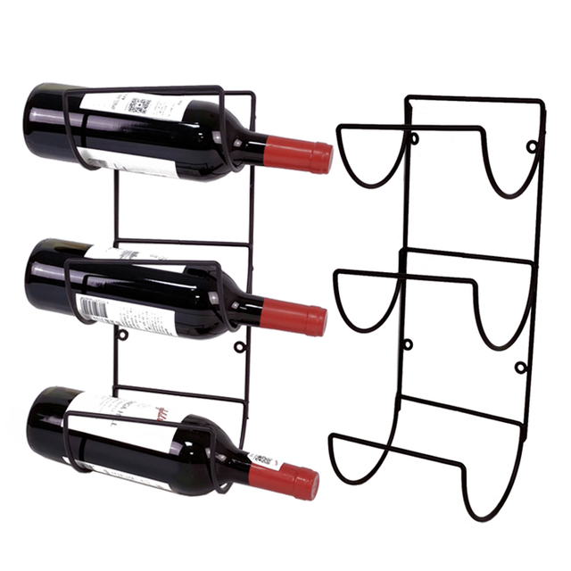 Zhaosheng Hardware - Soporte de exhibición para almacenamiento de vino, decoración de pared, estante de almacenamiento de cocina, estante para vino montado en la pared