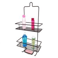 Zhaosheng - Estante de baño marrón moderno, soportes de almacenamiento, organizador de baño, estante de ducha, carrito de ducha