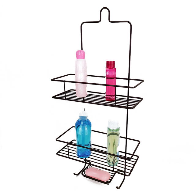 Zhaosheng - Estante de baño marrón moderno, soportes de almacenamiento, organizador de baño, estante de ducha, carrito de ducha