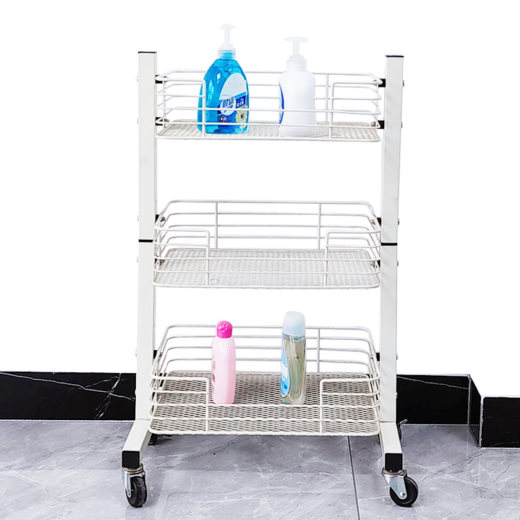 Zhaosheng Hardware - Carro organizador de almacenamiento de baño de metal multifunción de 3 niveles con ruedas