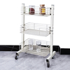 Zhaosheng Hardware - Carro organizador de almacenamiento de baño de metal multifunción de 3 niveles con ruedas