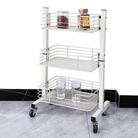 Zhaosheng Hardware - Carro organizador de almacenamiento de baño de metal multifunción de 3 niveles con ruedas