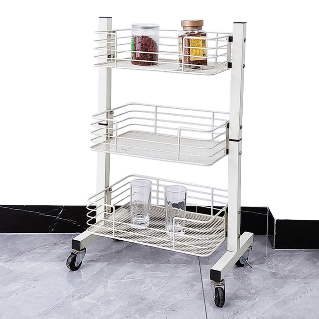 Zhaosheng Hardware - Carro organizador de almacenamiento de baño de metal multifunción de 3 niveles con ruedas