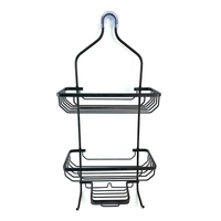 Zhaosheng - Estante de baño Estante de Ducha Estante de Ducha Colgante Negro Organizador de Cesta Organizador de Ducha de Aluminio Moderno