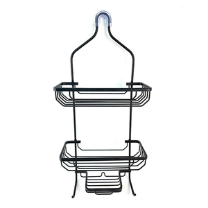 Zhaosheng - Estante de baño Estante de Ducha Estante de Ducha Colgante Negro Organizador de Cesta Organizador de Ducha de Aluminio Moderno
