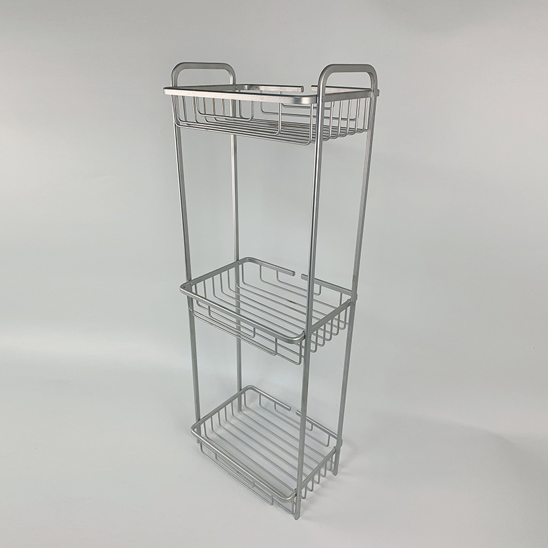 Zhaosheng- Carrito de baño de pie con estante de almacenamiento para baño de primera calidad directo de fábrica con 3 cestas grandes