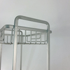 Zhaosheng - Estante de pie para jabón y champú para toallas de baño de 2 niveles, estante para carrito de ducha de aluminio