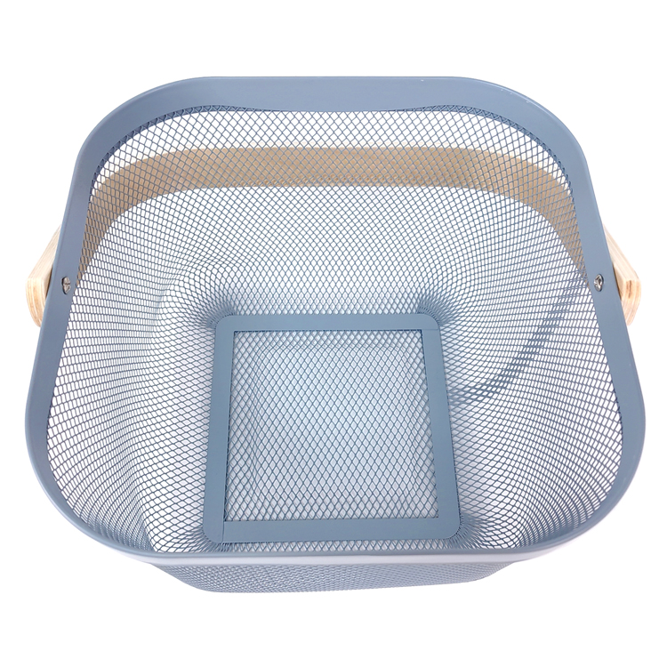 Zhaosheng Hardware - Cesta portátil para picnic, frutas, verduras, artículos diversos, cesta de metal, cesta de almacenamiento de malla de alambre