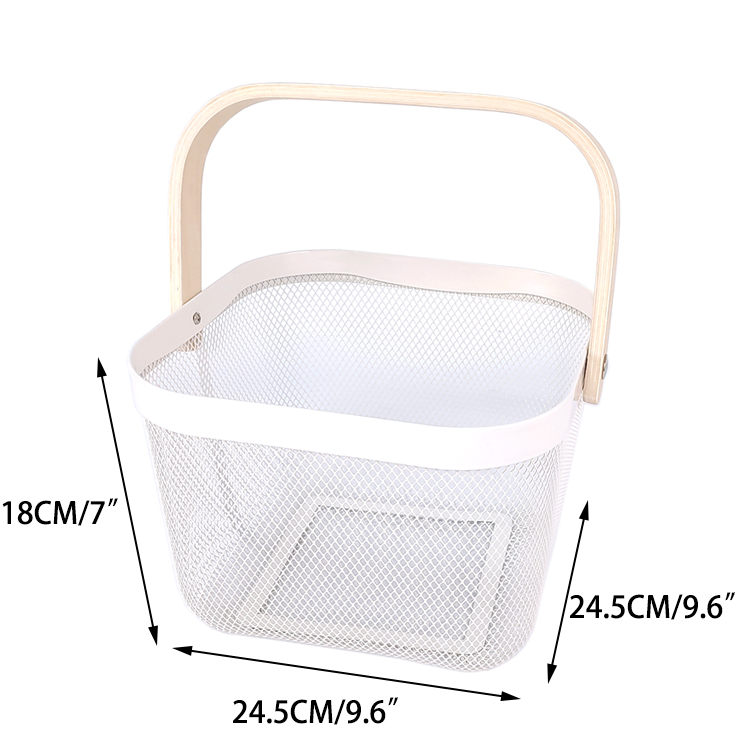 Zhaosheng Hardware - Cestas nórdicas de pan, alimentos, verduras, picnic, malla de alambre de metal, compras, frutas, regalo, cestas de almacenamiento