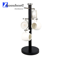 6 ganchos para tazas y tazas de café, árbol, vajilla, soporte para tazas de té, torre para mostrador de café, Bar y comedor en casa