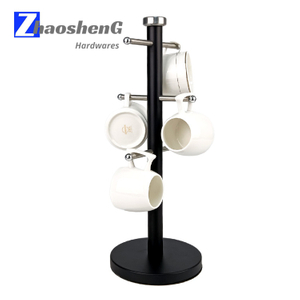 6 ganchos para tazas y tazas de café, árbol, vajilla, soporte para tazas de té, torre para mostrador de café, Bar y comedor en casa
