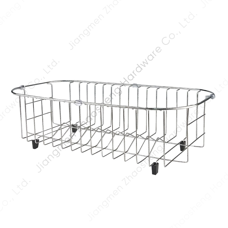 Zhaosheng Hardware - Colador de acero inoxidable 304, cesta para fregadero, escurridor, rejilla para secar frutas y verduras en el fregadero, rejilla para platos